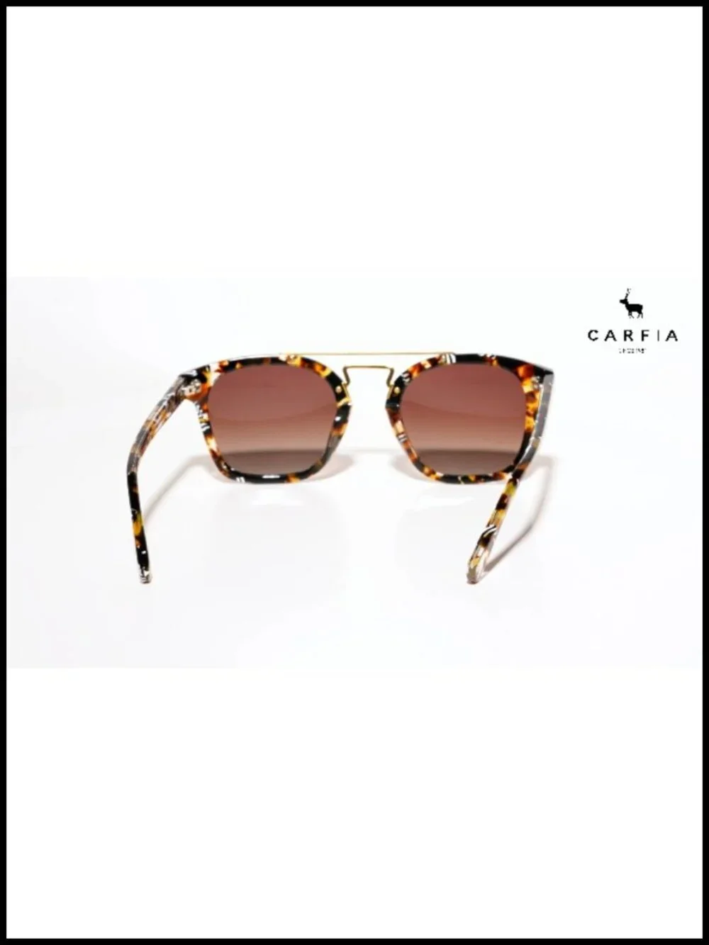 Retro Square Double Bridge Sunglasses Polarized UV400 Protection Acetate Frame